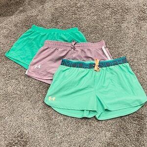 Set of 3 Girls Athletic Shorts UA and Old Navy